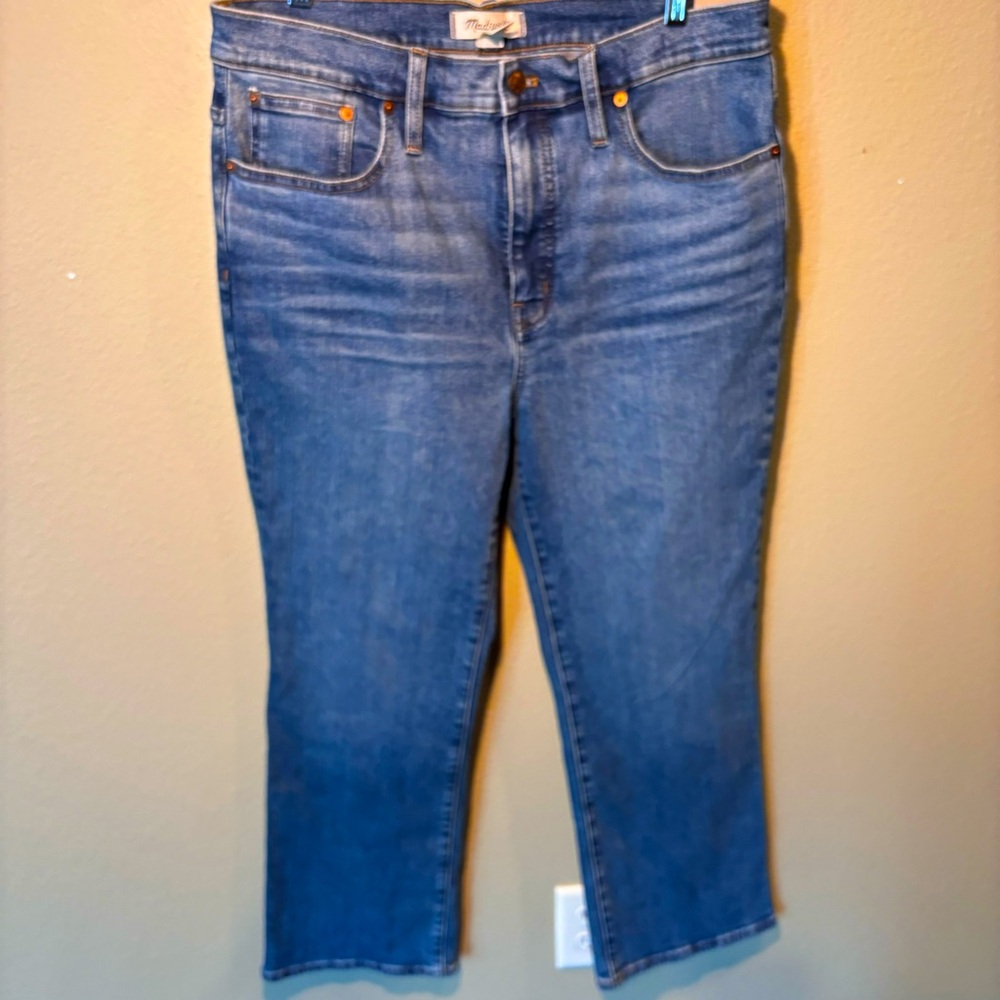 NWT Madewell Cali Demi Boot Jeans, size 31,Mid Rise, Cropped, Stretch